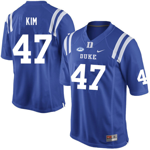 Duke Blue Devils #47 Calvin Kim College Football Jerseys Sale-Blue